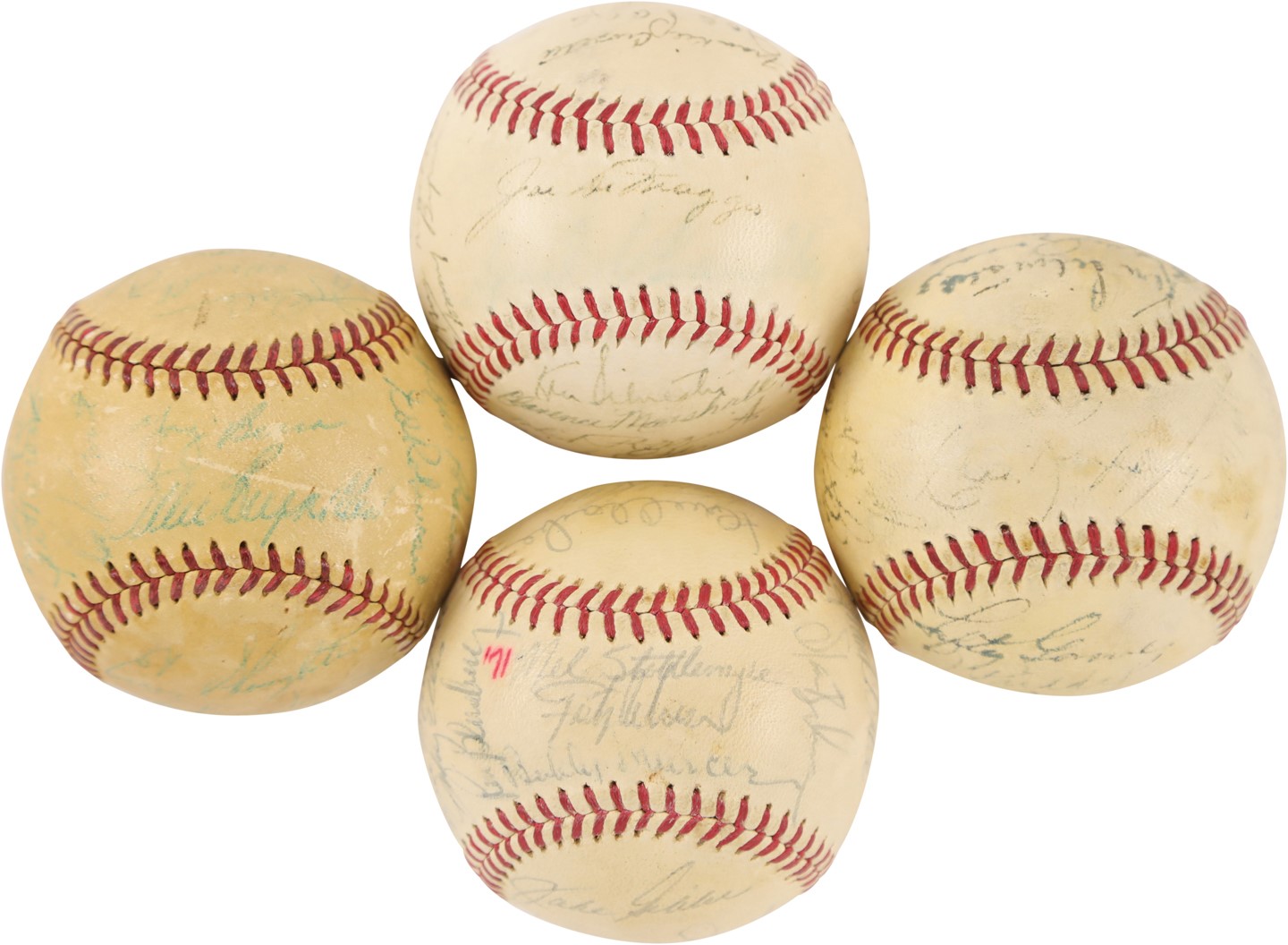- 1940s-70s New York Yankees Team Signed Baseball Collection (10)