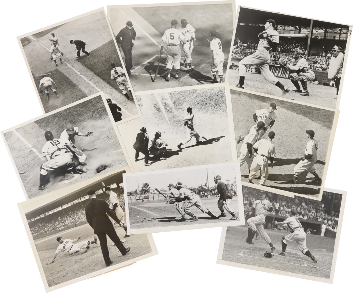 Vintage Sports Photographs - 1930s-50s Vintage Baseball Type I Action Photograph Archive with Hall of Famers (300+)