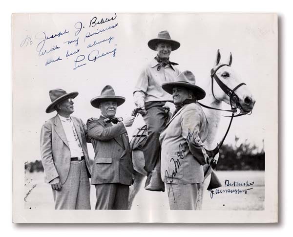 Circa 1938 Lou Gehrig Signed Photograph (8x10")