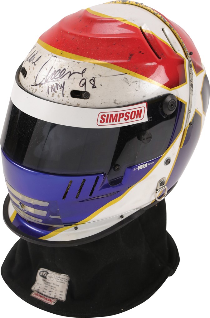 Olympics and All Sports - Eddie Cheever's Helmet from 1998 Indianapolis 500 Victory (Photo-Matched)