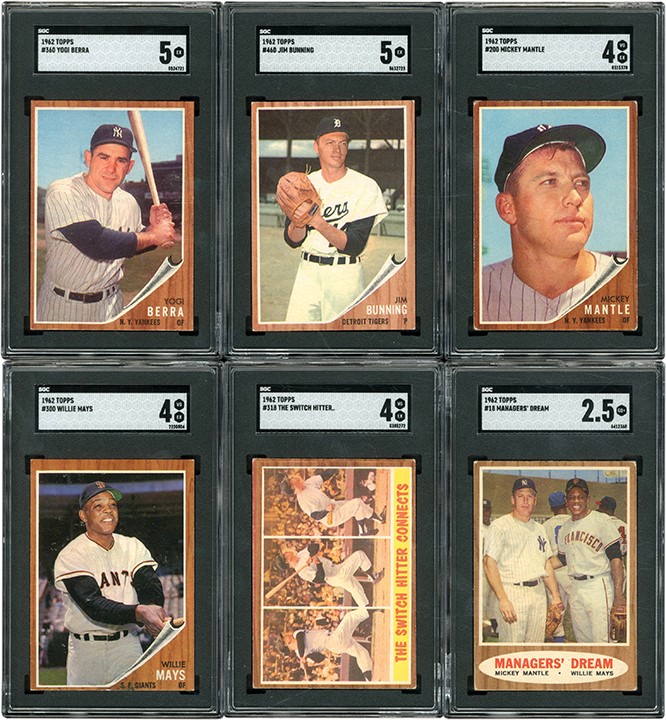 Baseball and Trading Cards - 1962 Topps Baseball Complete Set (598) with SGC Graded