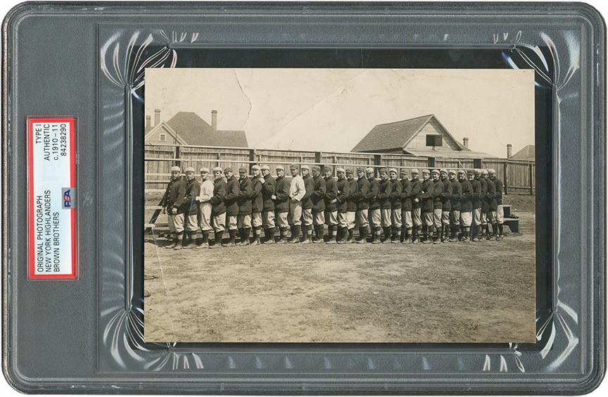 The Brown Brothers Collection - New York Highlanders Team at Spring Training Photograph (PSA Type I)