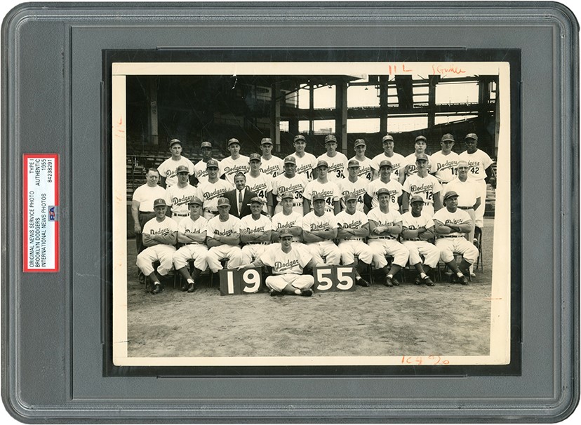 - 1955 Brooklyn Dodgers Team Photograph (PSA Type I)