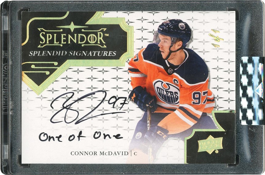 Hockey Cards - 2017-18 Splendor Connor McDavid Splendid Signatures Double "One of One" Autograph