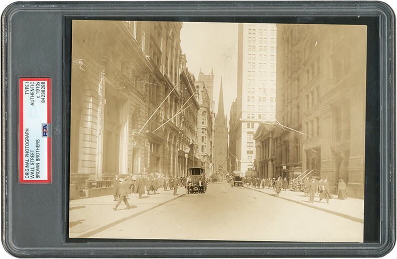 The Brown Brothers Collection - Early View of Wall Street Photograph (PSA Type I)