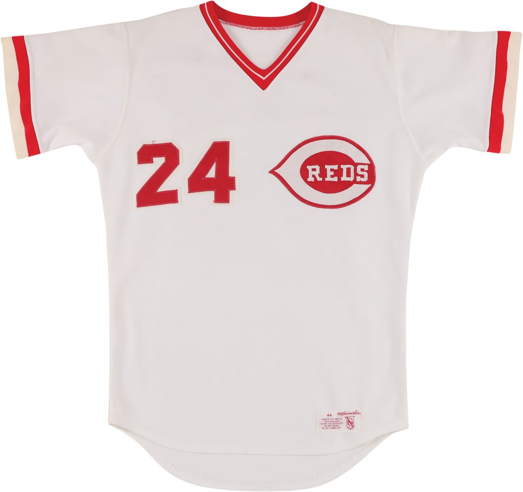 - 1985 Tony Perez Cincinnati Reds Game Worn Jersey - Purchased from Reds (Dobbins LOA)
