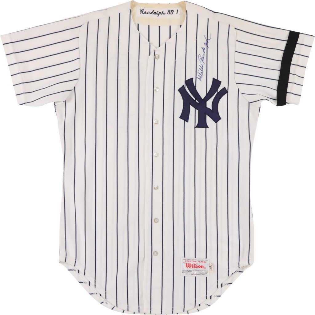 - 1986 Willie Randolph New York Yankees Signed Game Worn Jersey