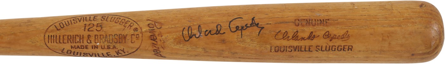 - 1964-66 Orlando Cepeda San Francisco Giants Signed Game Used Bat (PSA GU 8)