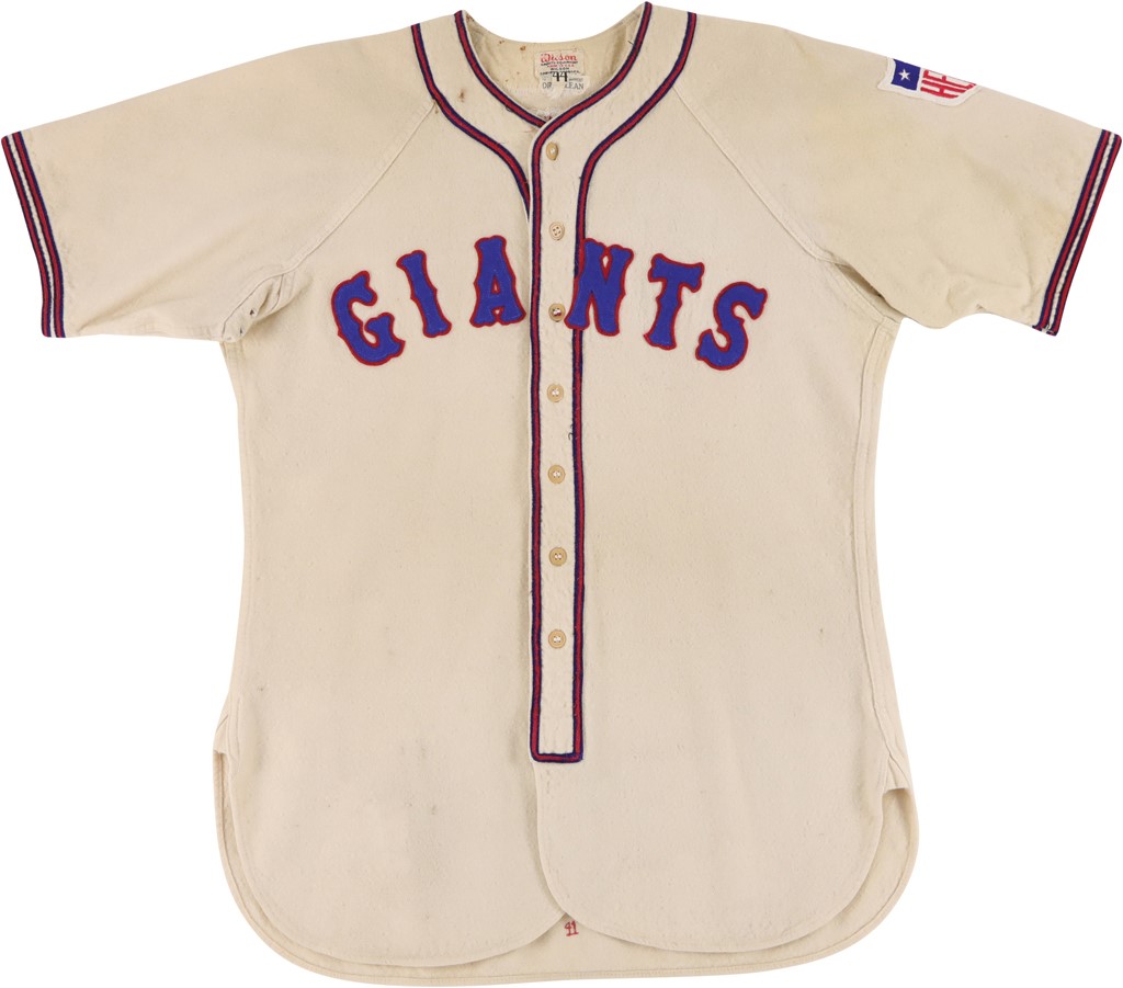 - 1941 Carl Hubbell New York Giants Game Worn Jersey