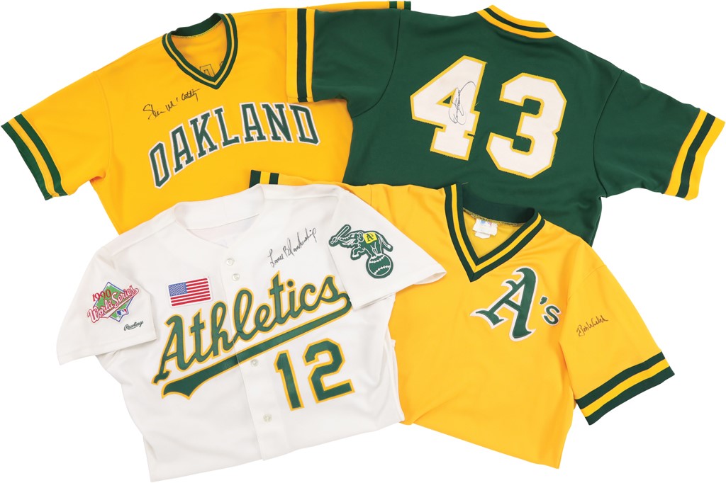 - 1980s-90s Oakland Athletics Game Worn Jersey Collection with Dennis Eckersley (10)