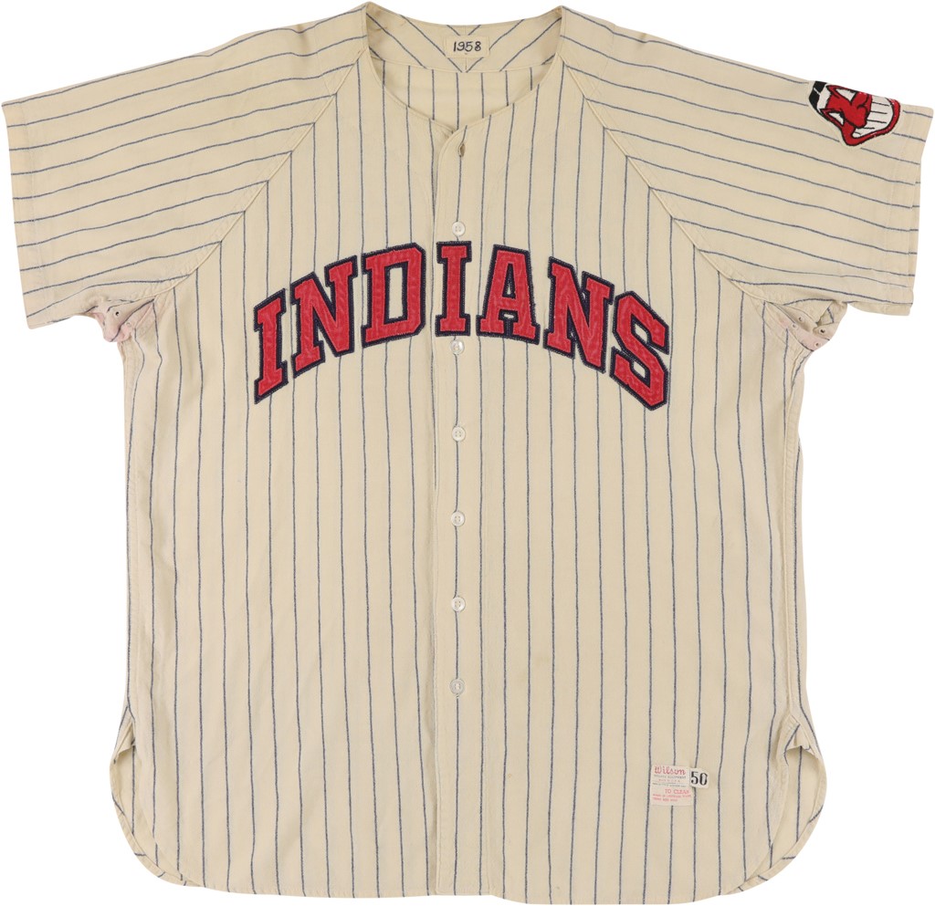 Cleveland Indians - 1958 Mike Garcia Photo-Matched Cleveland Indians Game Worn Jersey (Sports Investors LOA)