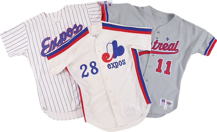 - 1984-1993 Montreal Expos Game Worn Jersey Trio - Wood, Smith, Heredia