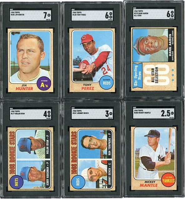 Baseball and Trading Cards - 1968 Topps Baseball Complete Set (598) with SGC Graded