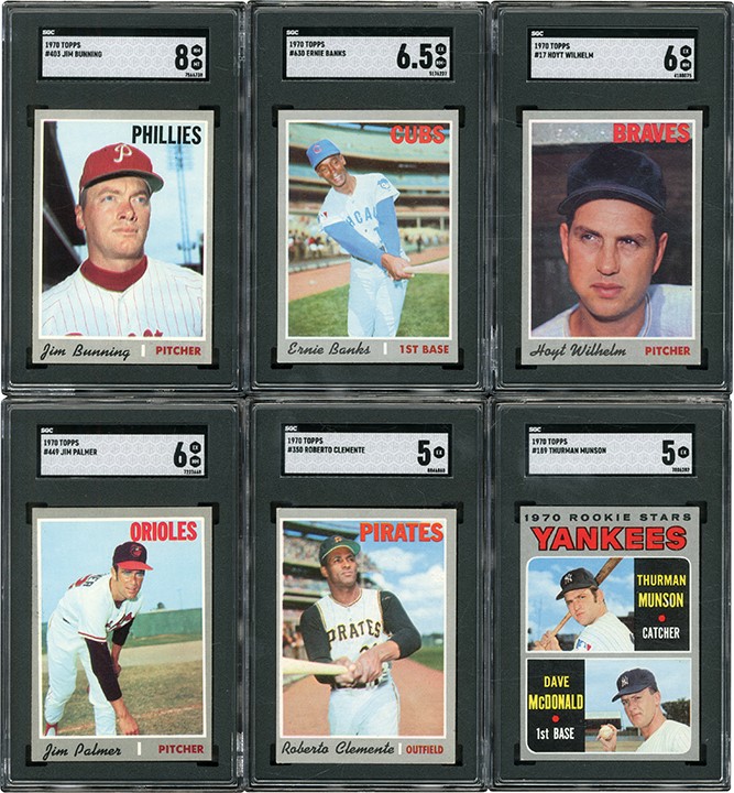 Baseball and Trading Cards - 1970 Topps Baseball Near-Complete Set (719/720) with SGC Graded