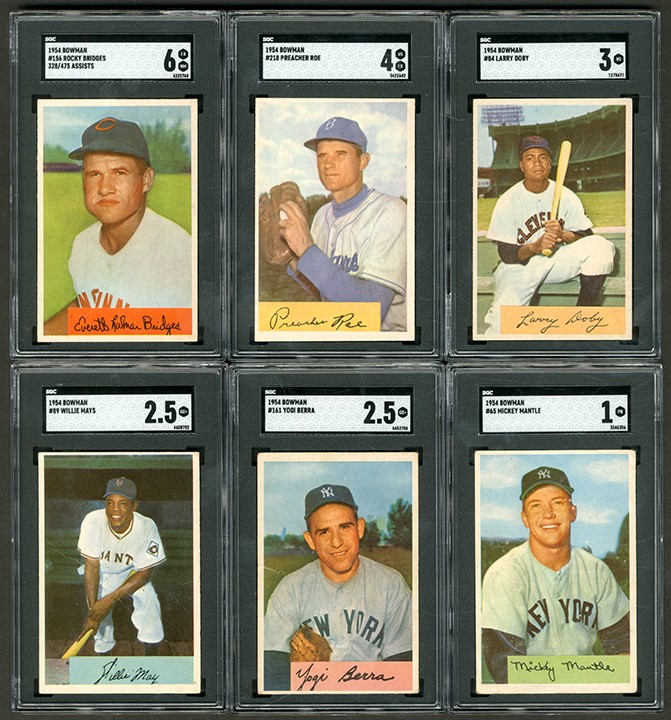 Baseball and Trading Cards - 1954 Bowman Baseball Complete Set (224) with SGC Graded