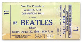 Beatles Tickets - August 30, 1964 Ticket