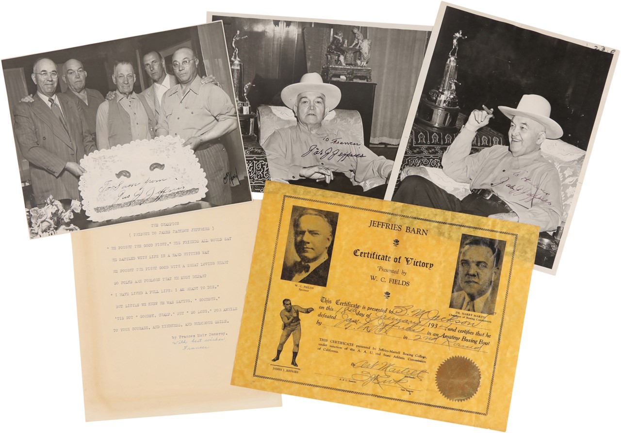 Fresh James Jeffries "Tribute" Collection with Detailed Provenance - Includes Four Autographs! (13)