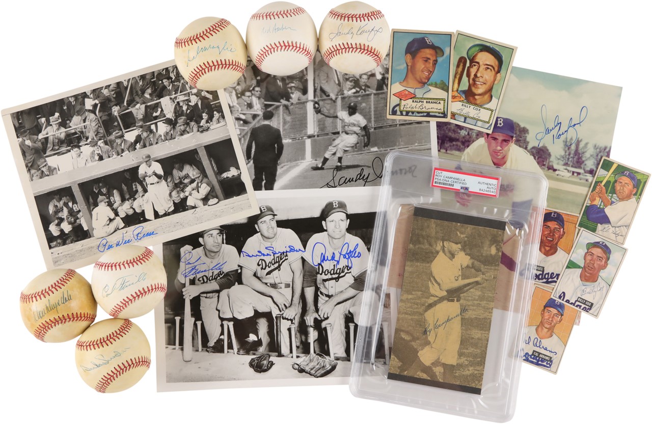 - Brooklyn Dodgers Collection with Autographs, Type I Photos, 1952 Topps, and More (95+)