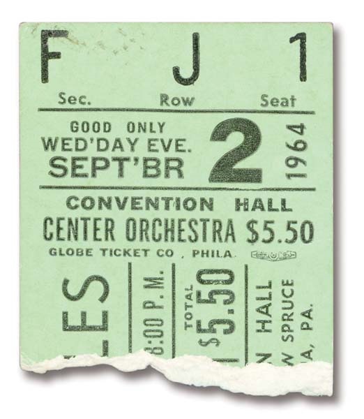 September 2, 1964 Ticket