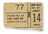 August 14, 1965 Ticket