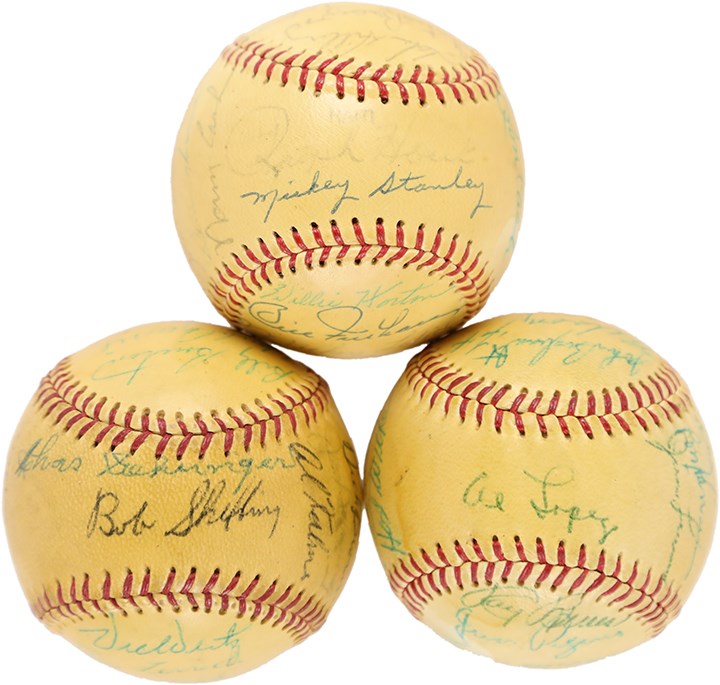Baseball Autographs - Vintage Signed Baseballs Including White Sox and Tigers (3)