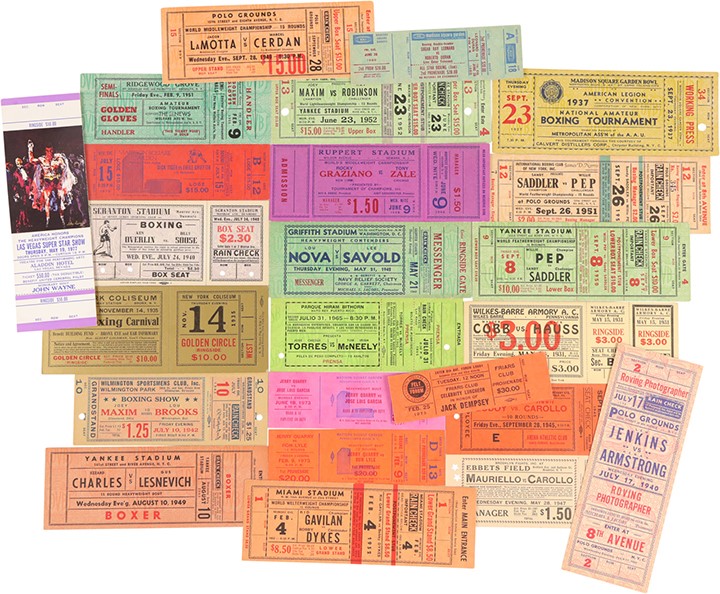 Vintage Boxing Full Ticket Collection with Joe Louis (30)