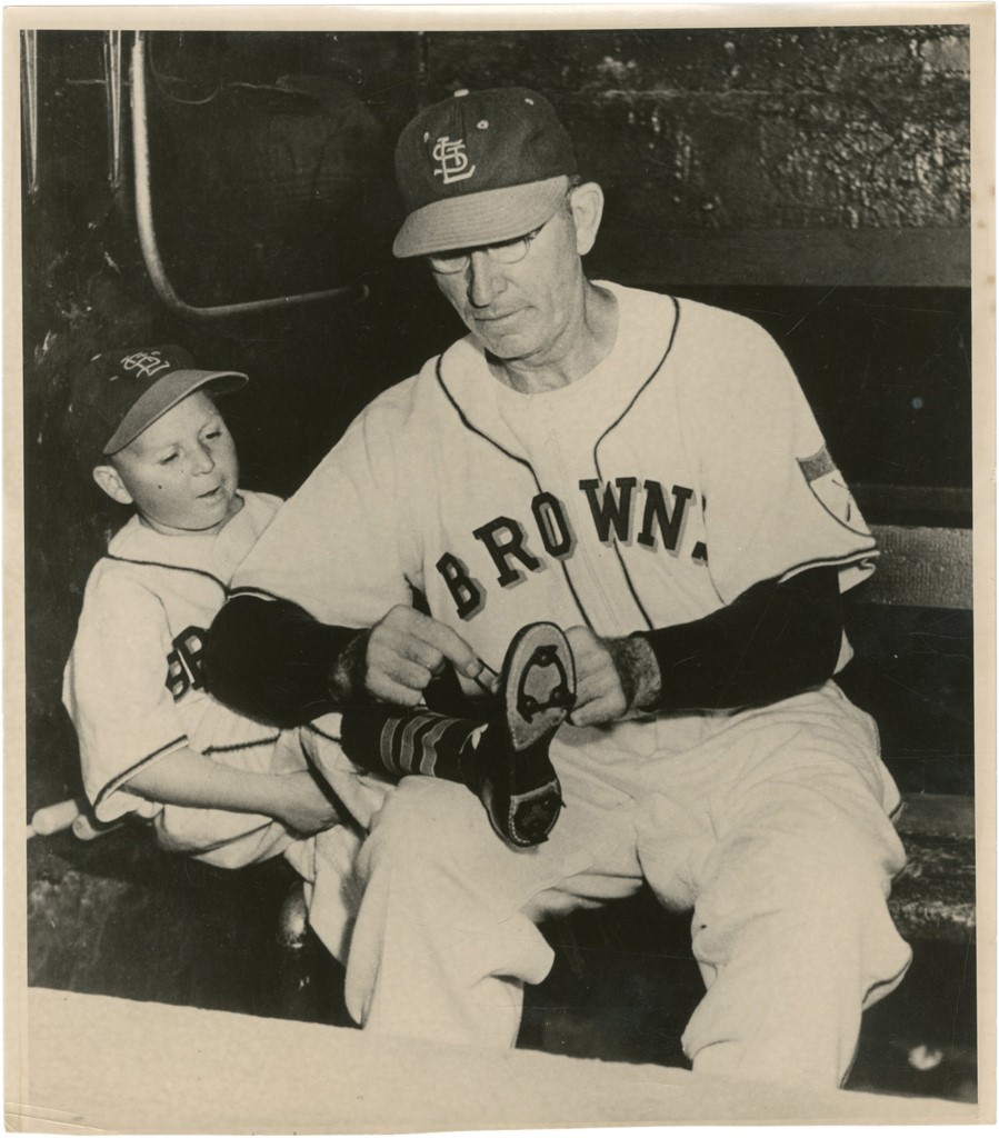 - Eddie Gaedel Gets Laced Up Photograph