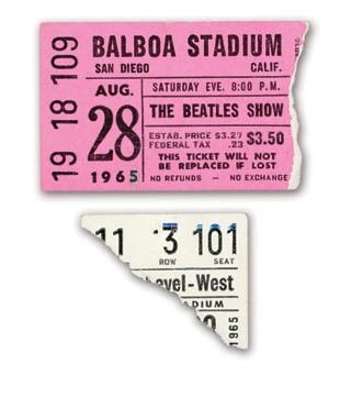 Beatles Tickets - August 28, 1965 Tickets