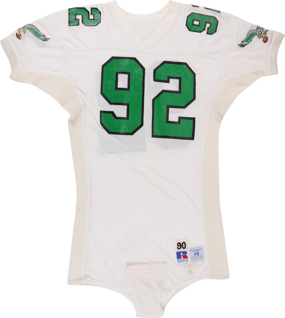 The Philadelphia Eagles Collection - 1990 Reggie White Philadelphia Eagles Signed Game Worn Jersey (Photo-Matched to Three Images)