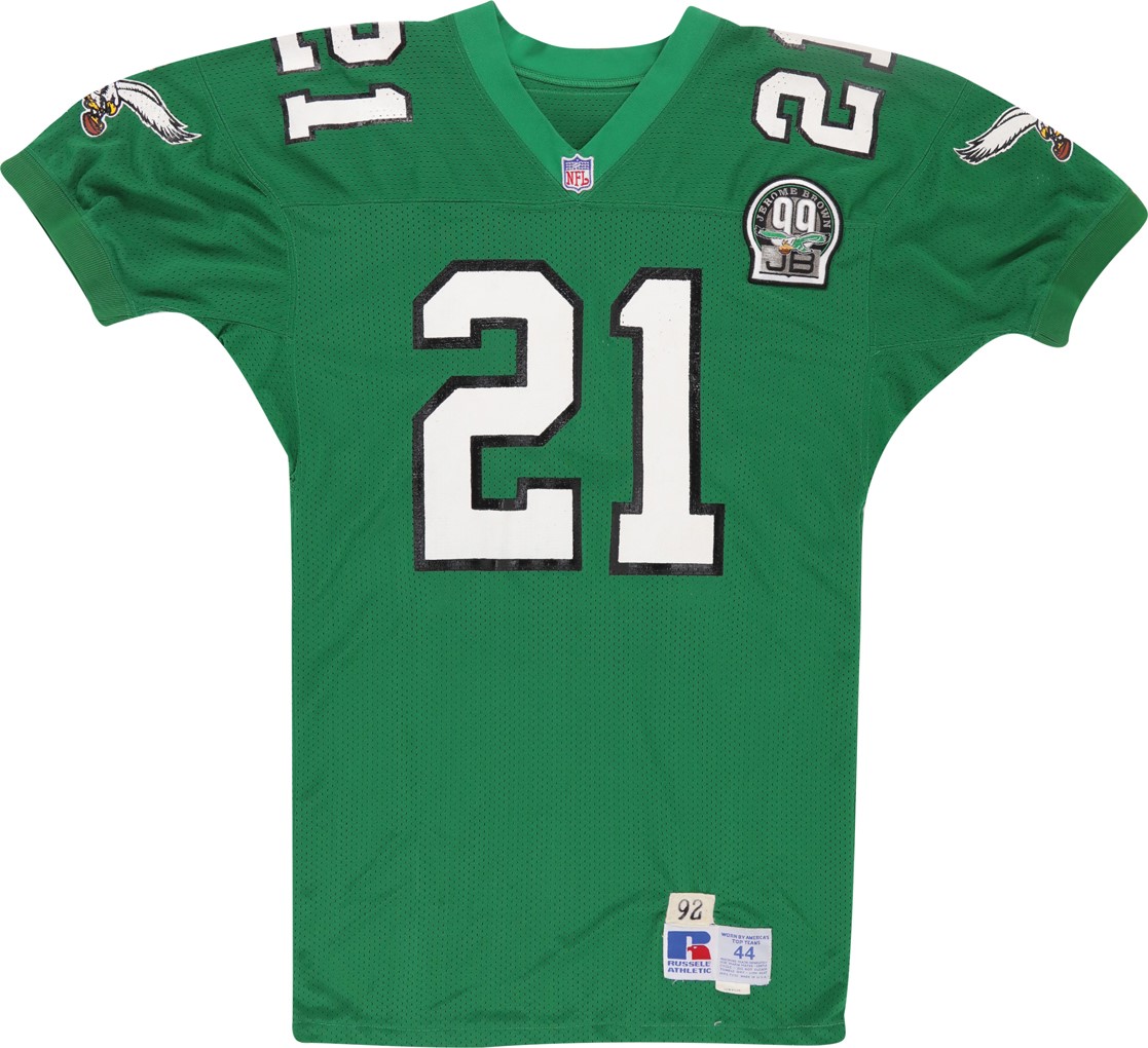 - 1992 Eric Allen Philadelphia Eagles Signed Game Worn Jersey with Jerome Brown Patch - From the Randall Cunningham Collection (Cunningham LOA)