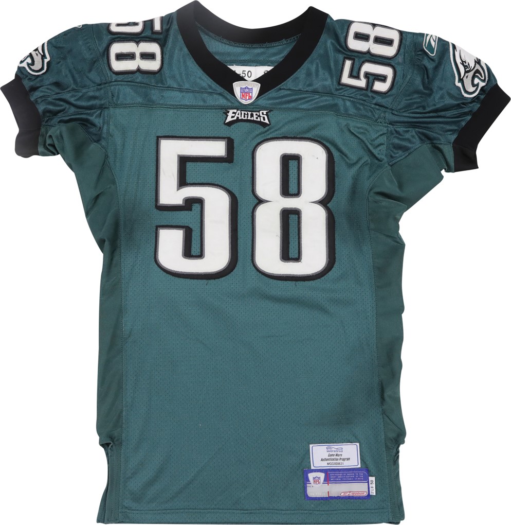 The Philadelphia Eagles Collection - 2007 Trent Cole NFC Wild Card Philadelphia Eagles Game Worn Jersey (MeiGray & Photo-Matched)