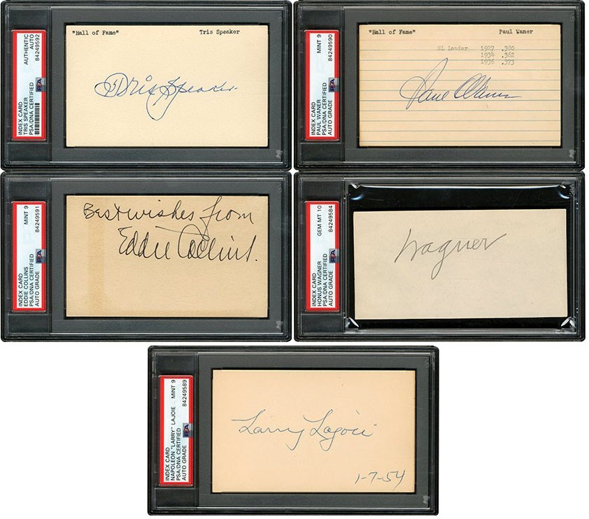 - Top Tier 3,000 Hit Club Member Signatures with PSA 10 Honus Wagner (5)