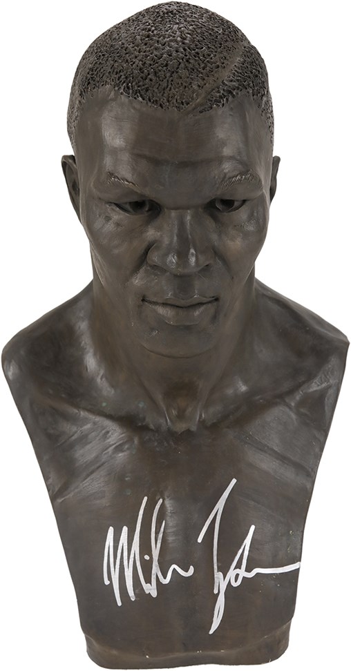 Muhammad Ali & Boxing - Mike Tyson Signed Bust by David Strickland