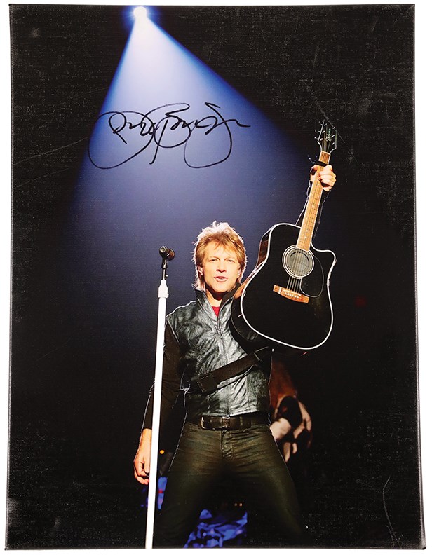 Rock And Pop Culture - Jon Bon Jovi Signed Photo on Canvas (PSA)