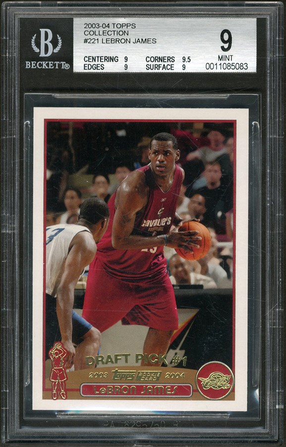 Basketball Cards - 2003-04 Topps Collection #221 LeBron James Rookie BGS MINT 9