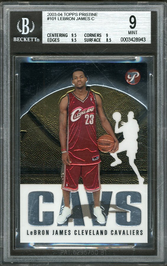 Basketball Cards - 2003-04 Topps Pristine #101 LeBron James Rookie Card BGS MINT 9
