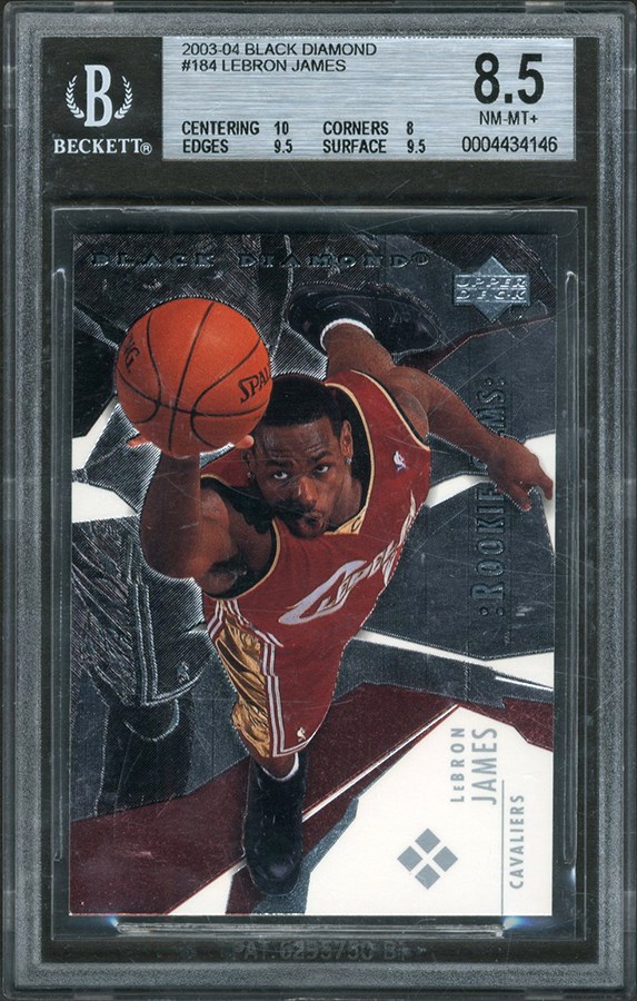 Basketball Cards - 2003-04 Upper Deck Black Diamond Rookie Gems #184 LeBron James Rookie Card BGS NM-MT 8.5+