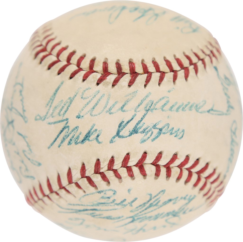 Boston Sports - 1955 Boston Red Sox Team Signed Baseball with Harry Agganis (JSA)