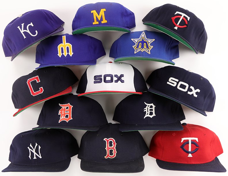 - 1970s-80s Major League Game Issued Cap Collection (13)