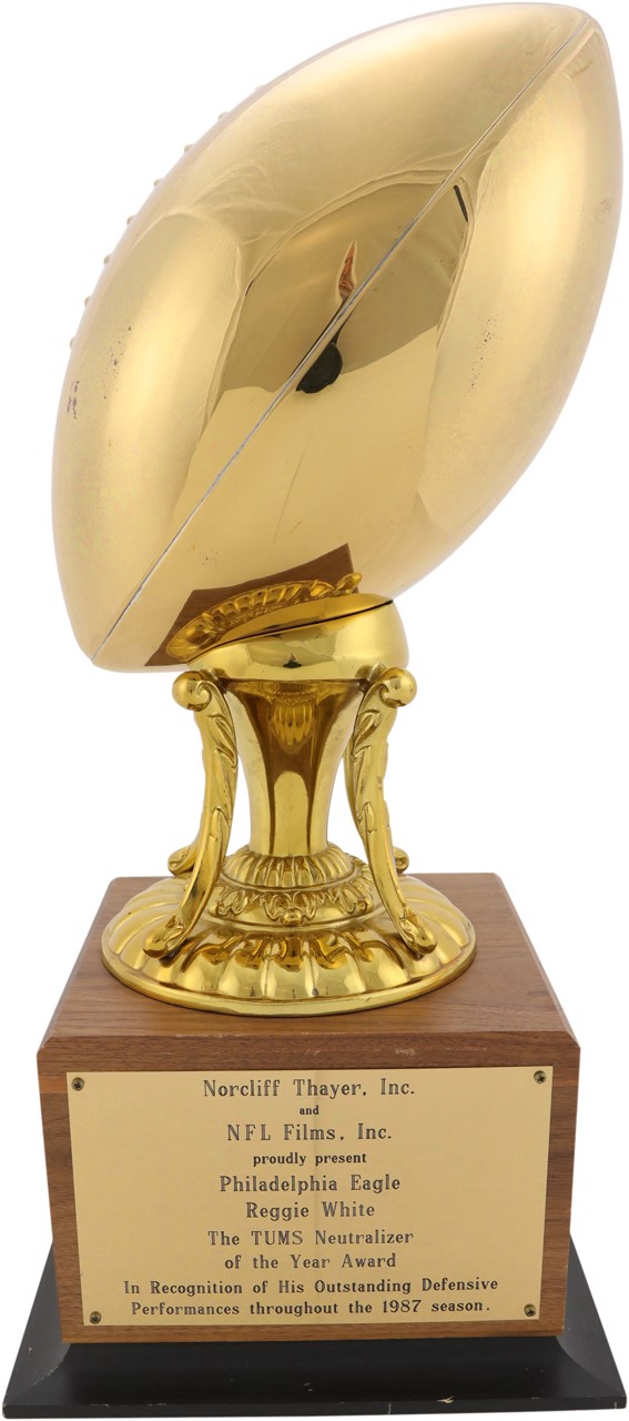 The Philadelphia Eagles Collection - 1987 Reggie White Neutralizer of the Year Trophy (White Family LOA)