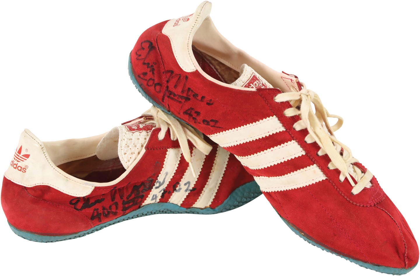 Olympics and All Sports - Edwin Moses Worn and Inscribed Track Shoes