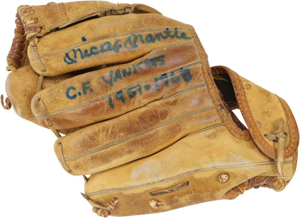 Mickey Mantle Signed and Inscribed "C.F Yankees 1951-1968" Glove (PSA)