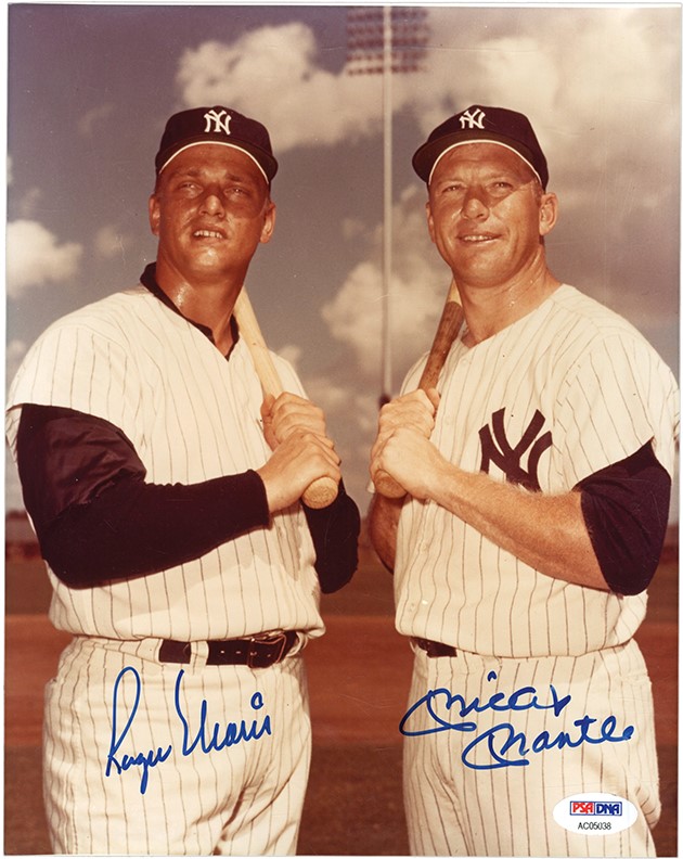 Perfect Mickey Mantle & Roger Maris Signed Photograph (PSA GEM MINT 10)
