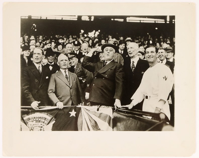 - FDR Delivers First Pitch of the Baseball Season