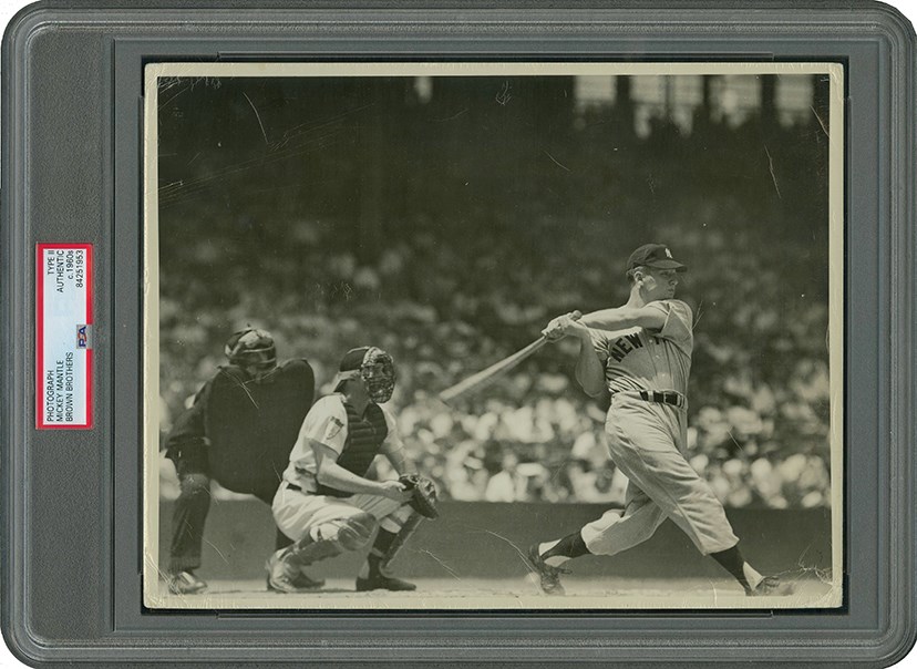 The Brown Brothers Collection - Rookie Mickey Mantle Takes a Swing (PSA)