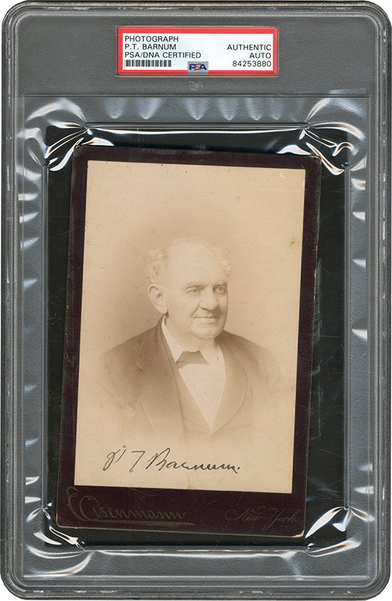 The Brown Brothers Collection - P.T. Barnum Signed Cabinet Photo (PSA)
