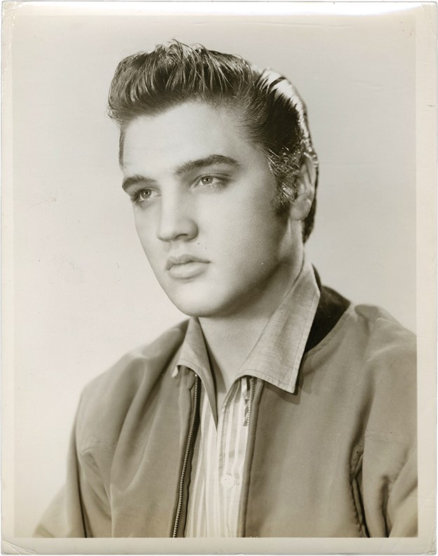 - Circa 1954 Portrait Photograph of a Young Elvis Presley