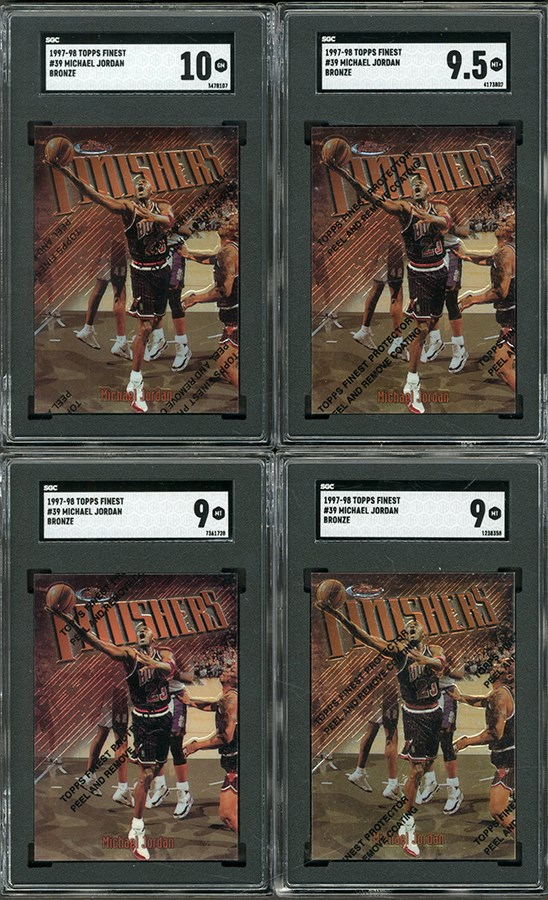 Basketball Cards - High Grade 1997-98 Topps Finest #39 Michael Jordan SGC Graded Lot with GEM MINT 10