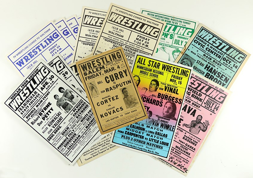 - 1950s-90s Professional Wrestling Poster Collection (12)