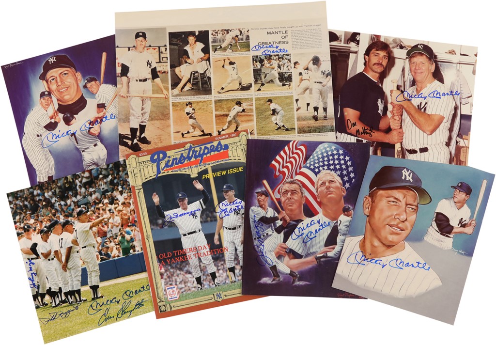 Mickey Mantle Autograph Collection with Some Multi Signed (16)